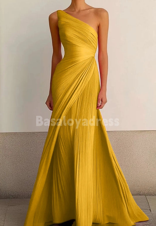 BDES00099 Women Evening Dress Formal High-end Party Prom Dresses One Shoulder Maxi Dress