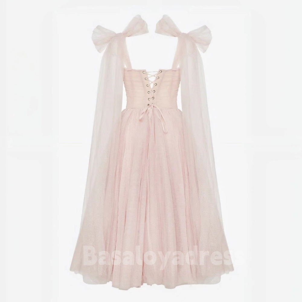 BSD00011 Teen Princess Rose Pink Color Glitter Off Shoulder Tulle Dress Homecoming Cocktail Dress