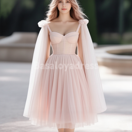 BSD00011 Teen Princess Rose Pink Color Glitter Off Shoulder Tulle Dress Homecoming Cocktail Dress