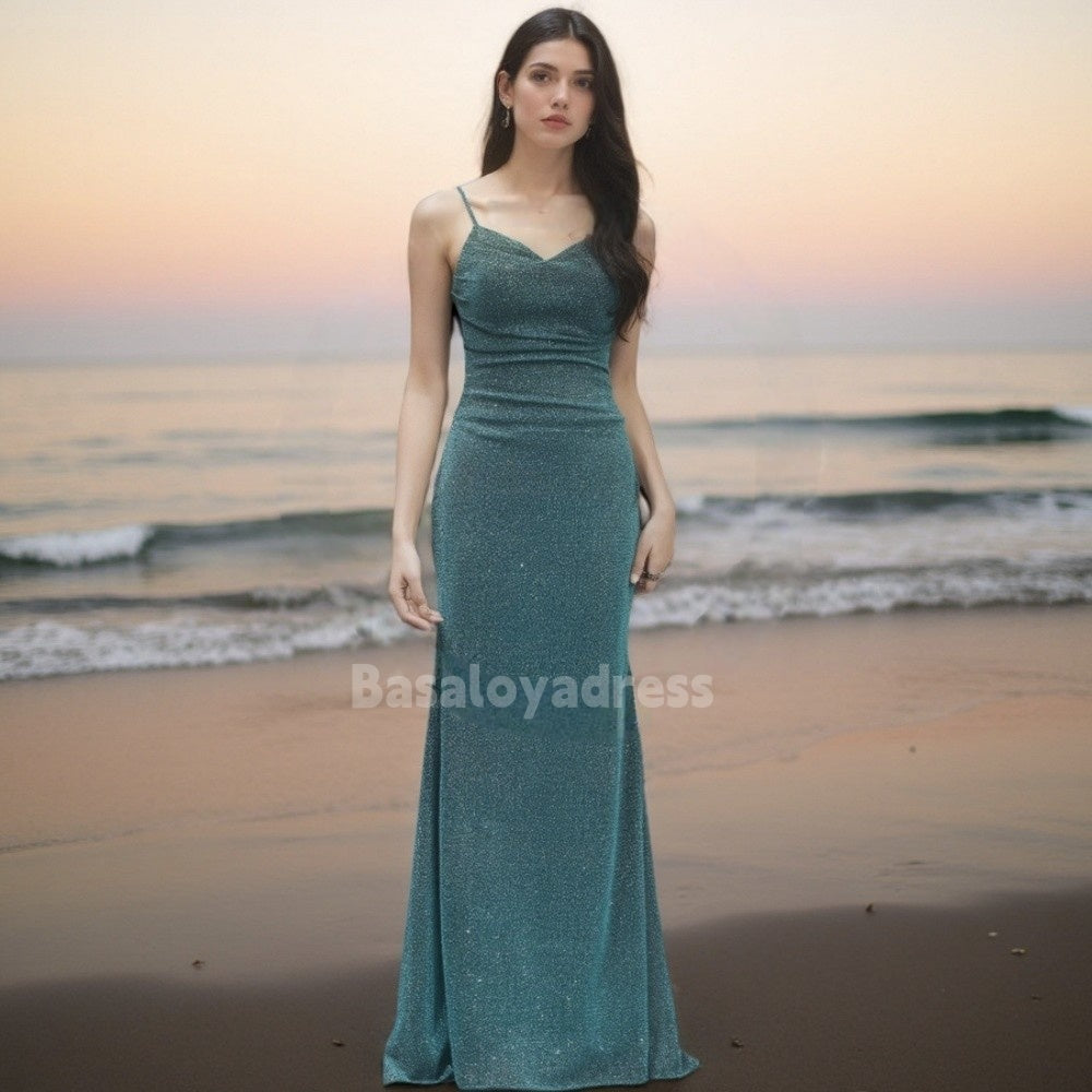 BDES00001 Sexy sequined long suspender tight skirt green legless prom evening dress