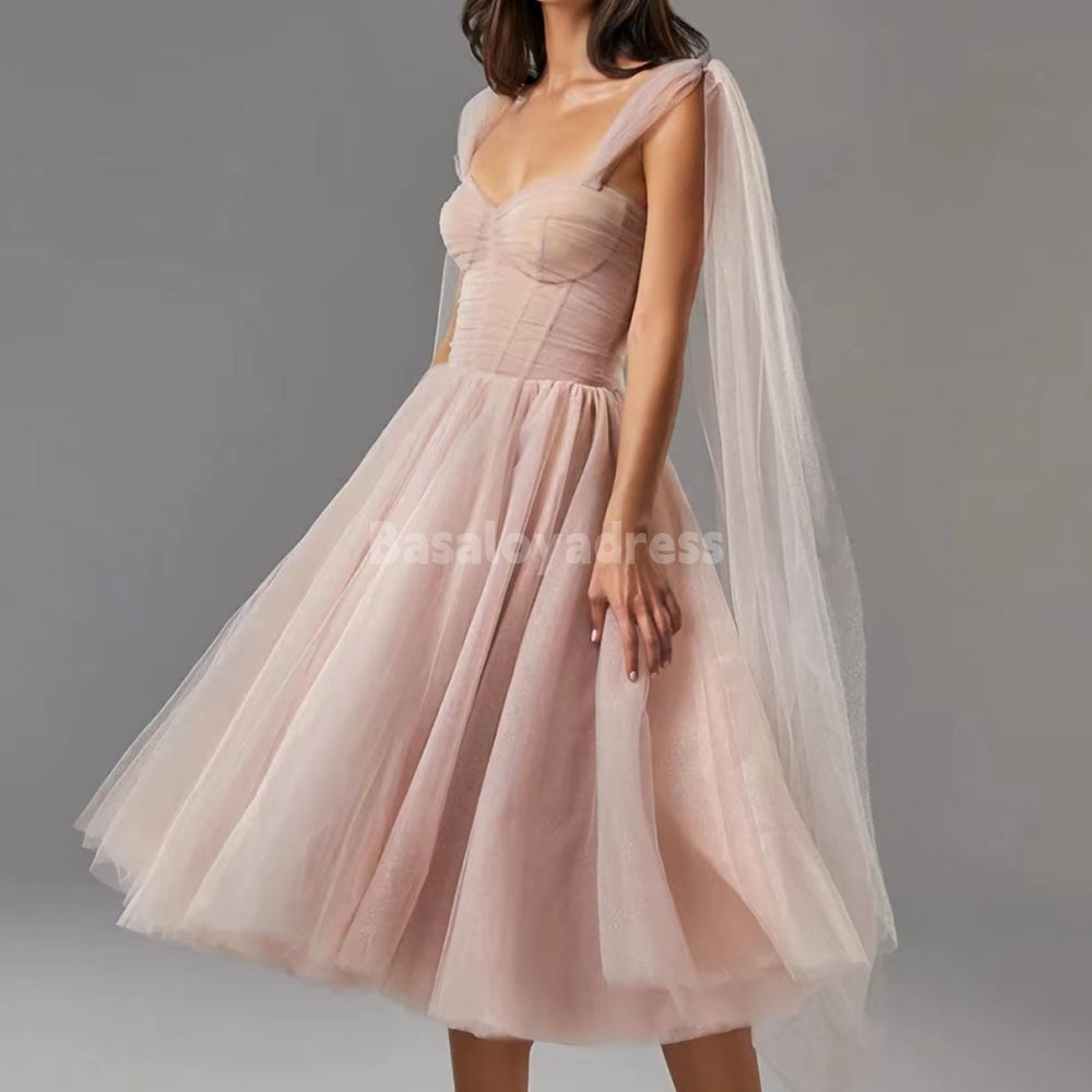 BSD00011 Teen Princess Rose Pink Color Glitter Off Shoulder Tulle Dress Homecoming Cocktail Dress