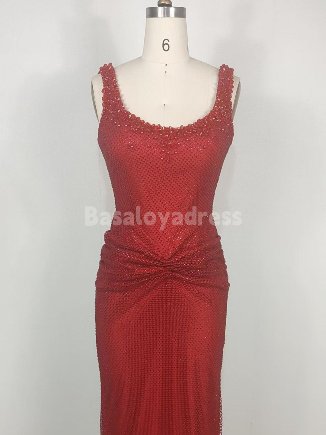 BDES00095 Women Square Neck Sleeveless Evening Dress with Pleated Formal Party Prom Cocktail Gowns for Wedding Banquet Customized
