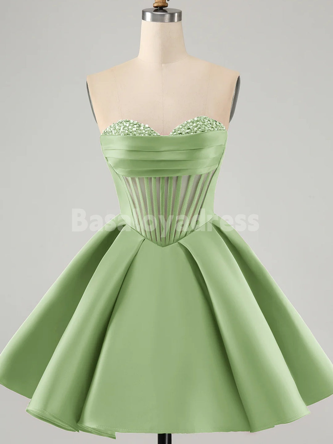 BSD00059 A Line Sweetheart Corset Sleeveless Short Fuchsia Homecoming Dress with Sequin Beading