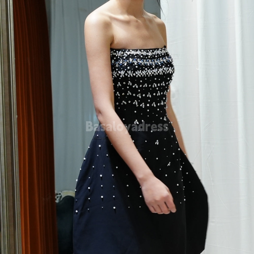 BSD00004 2025 New Women Diamond Jewel Spliced Dress Fashion Sleeveless High Waist Evening Party Mini Dress
