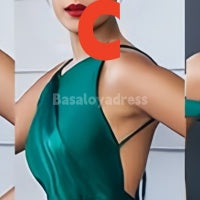 BDES00064 Different Styles Trumpet/Mermaid Sleeveless Long/Floor-Length Satin Bridesmaid Dress With Pleated Split